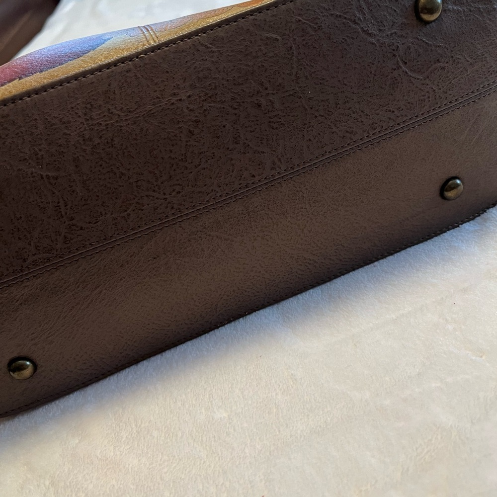 Anuschka Multicolor Floral Leather Shoulder Bag - Picture 5 of 12
